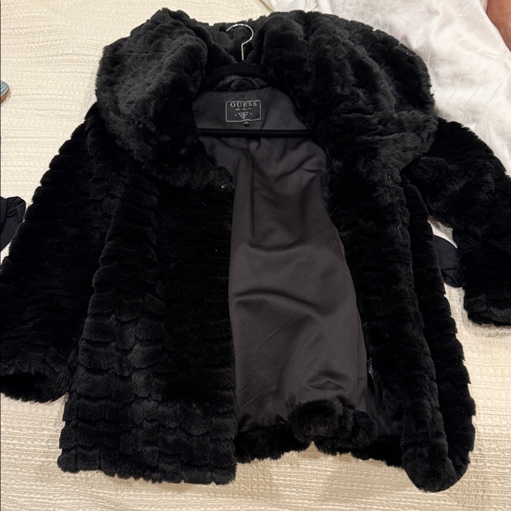 GUESS Women's Black Teddy Jacket